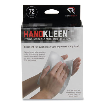 Read Right® Handkleen Premoistened Antibacterial Wipes, 7 X 5, Foil Packet, 72-box freeshipping - TVN Wholesale